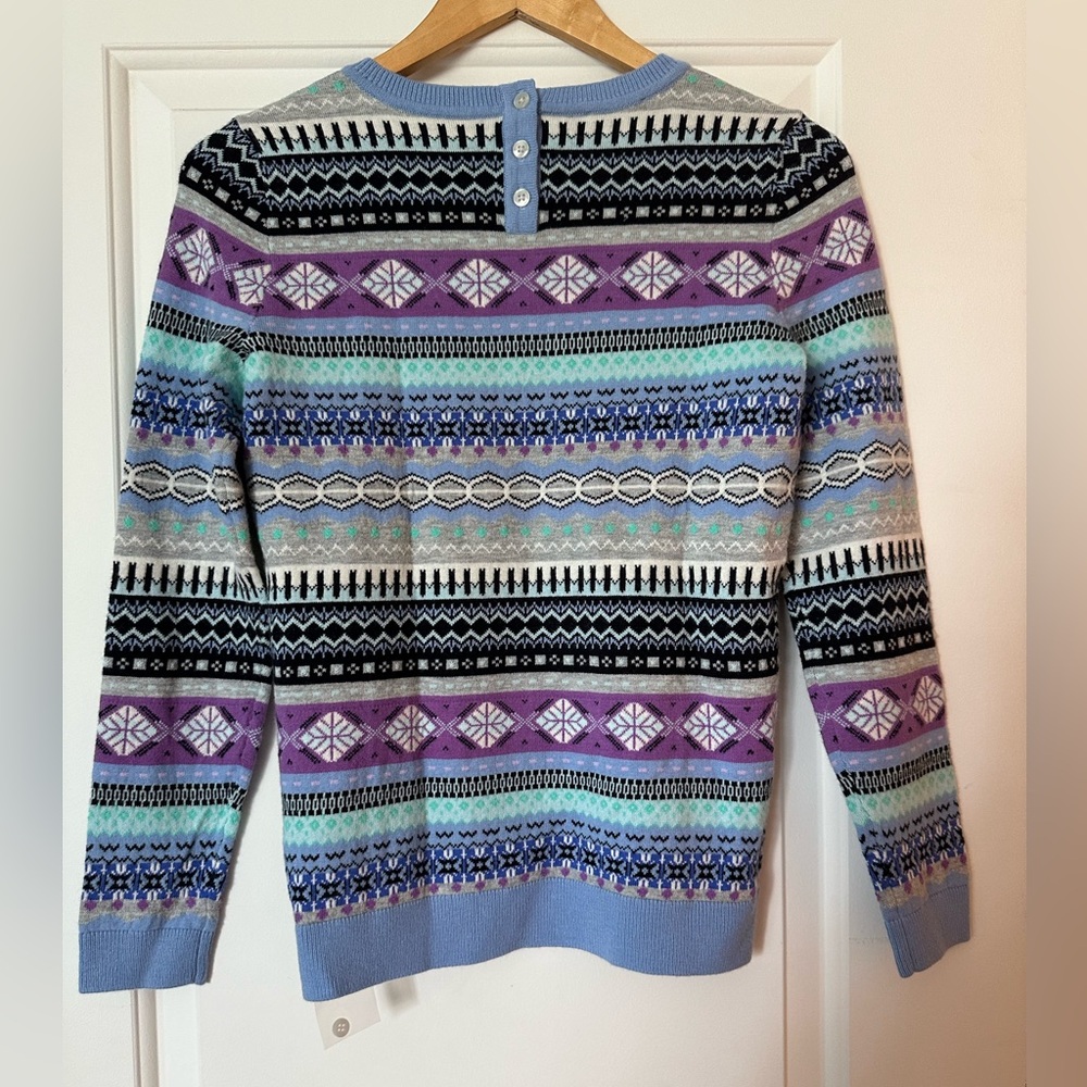 TALBOTS COZY FAIR ISLE CREWNECK SWEATER   Size XS - Picture 2 of 8
